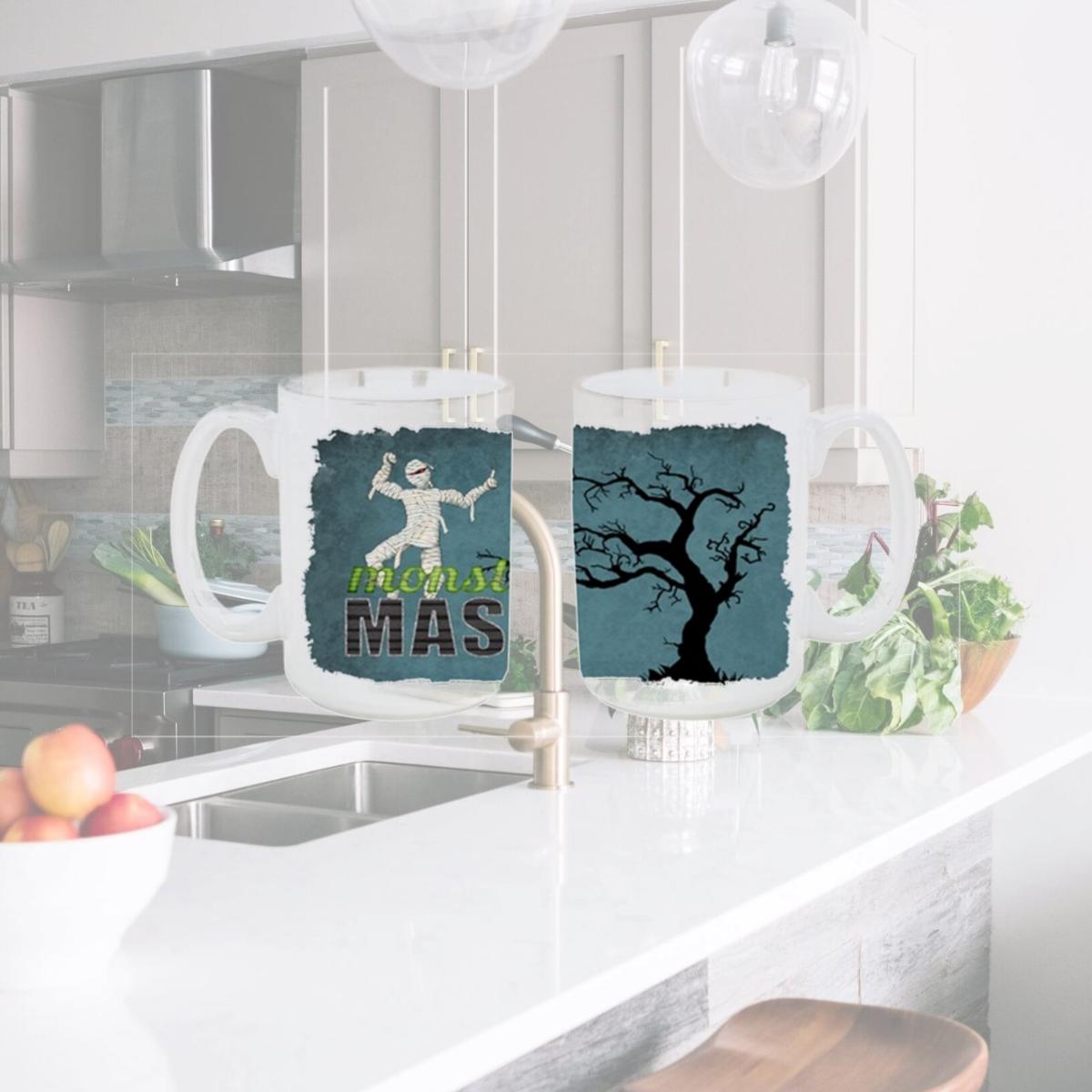 Picture of Carolines Treasures SB3019CM15 Monster Mash with Mummy Halloween Dishwasher Safe Microwavable Ceramic Coffee Mug 15 oz.