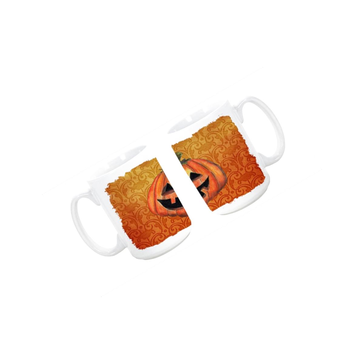 Picture of Carolines Treasures SB3020CM15 October Pumpkin Halloween Dishwasher Safe Microwavable Ceramic Coffee Mug 15 oz.
