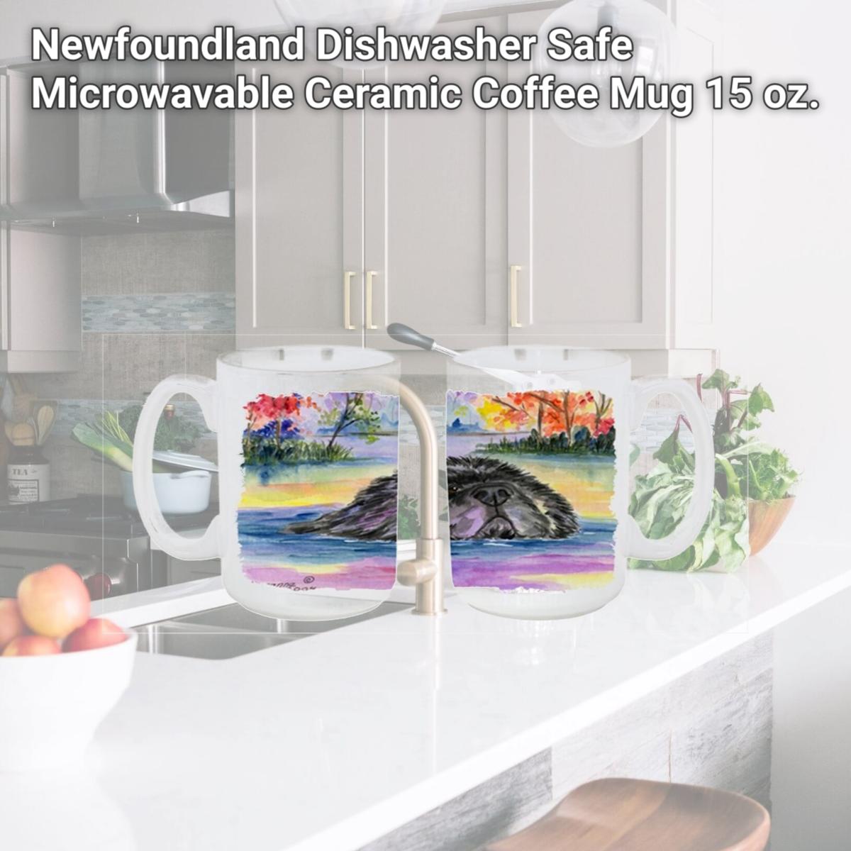 Picture of Carolines Treasures SS8040CM15 Newfoundland Dishwasher Safe Microwavable Ceramic Coffee Mug 15 oz.