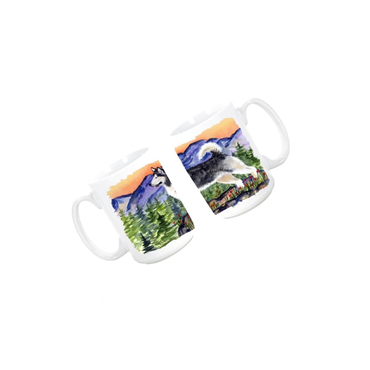 Picture of Carolines Treasures SS8157CM15 Alaskan Malamute Dishwasher Safe Microwavable Ceramic Coffee Mug 15 oz.