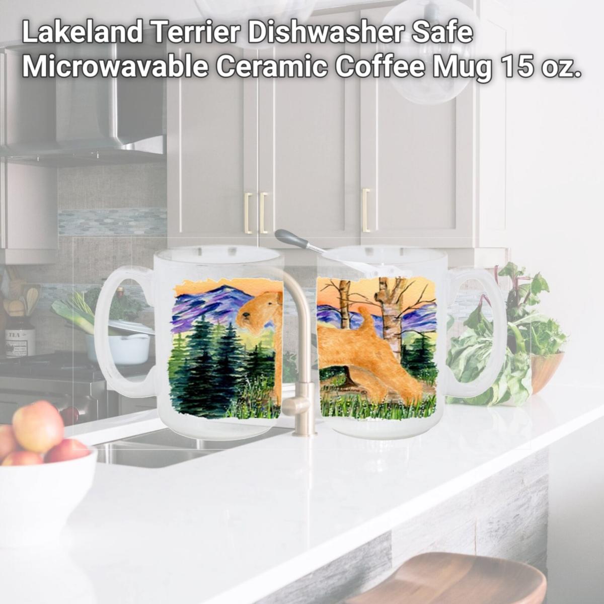 Picture of Carolines Treasures SS8168CM15 Lakeland Terrier Dishwasher Safe Microwavable Ceramic Coffee Mug 15 oz.