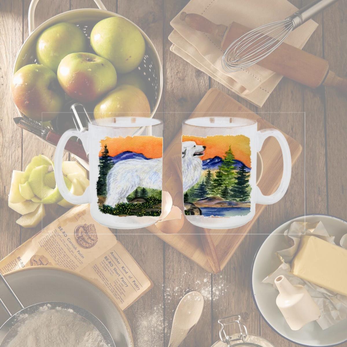 Picture of Carolines Treasures SS8183CM15 Great Pyrenees Dishwasher Safe Microwavable Ceramic Coffee Mug 15 oz.