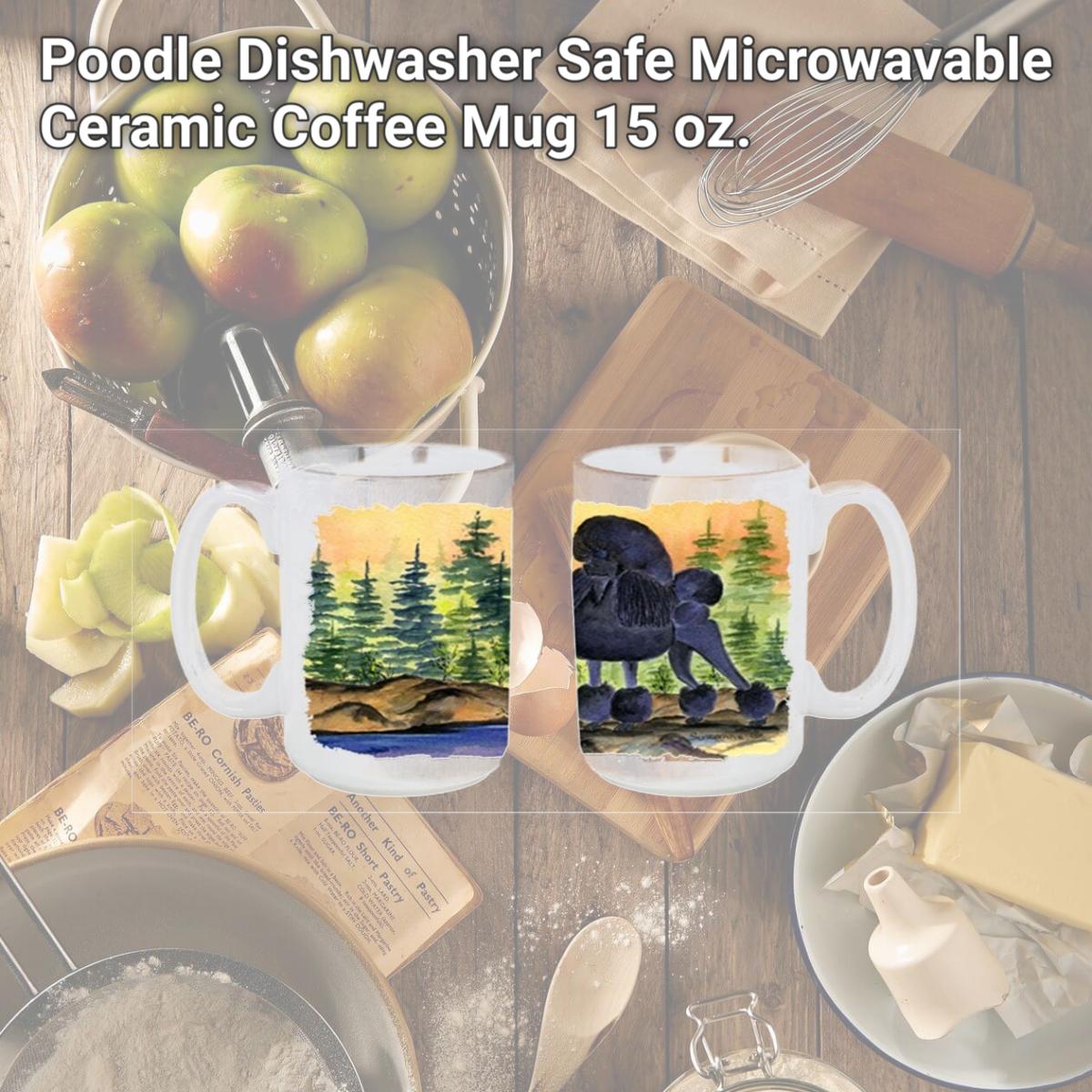 Picture of Carolines Treasures SS8196CM15 Poodle Dishwasher Safe Microwavable Ceramic Coffee Mug 15 oz.