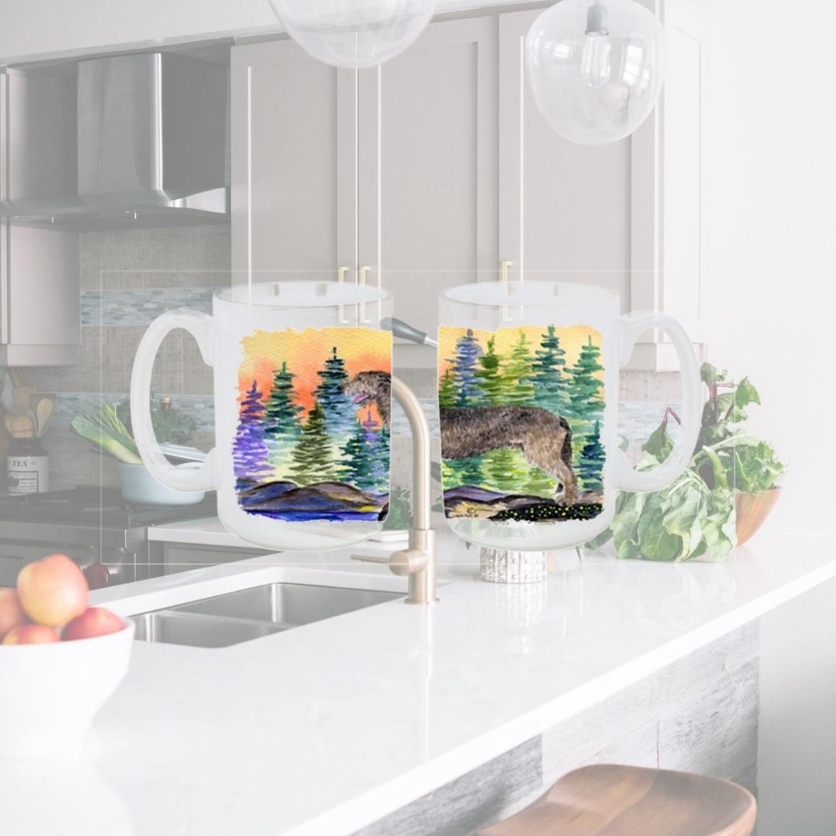 Picture of Carolines Treasures SS8205CM15 Irish Wolfhound Dishwasher Safe Microwavable Ceramic Coffee Mug 15 oz.