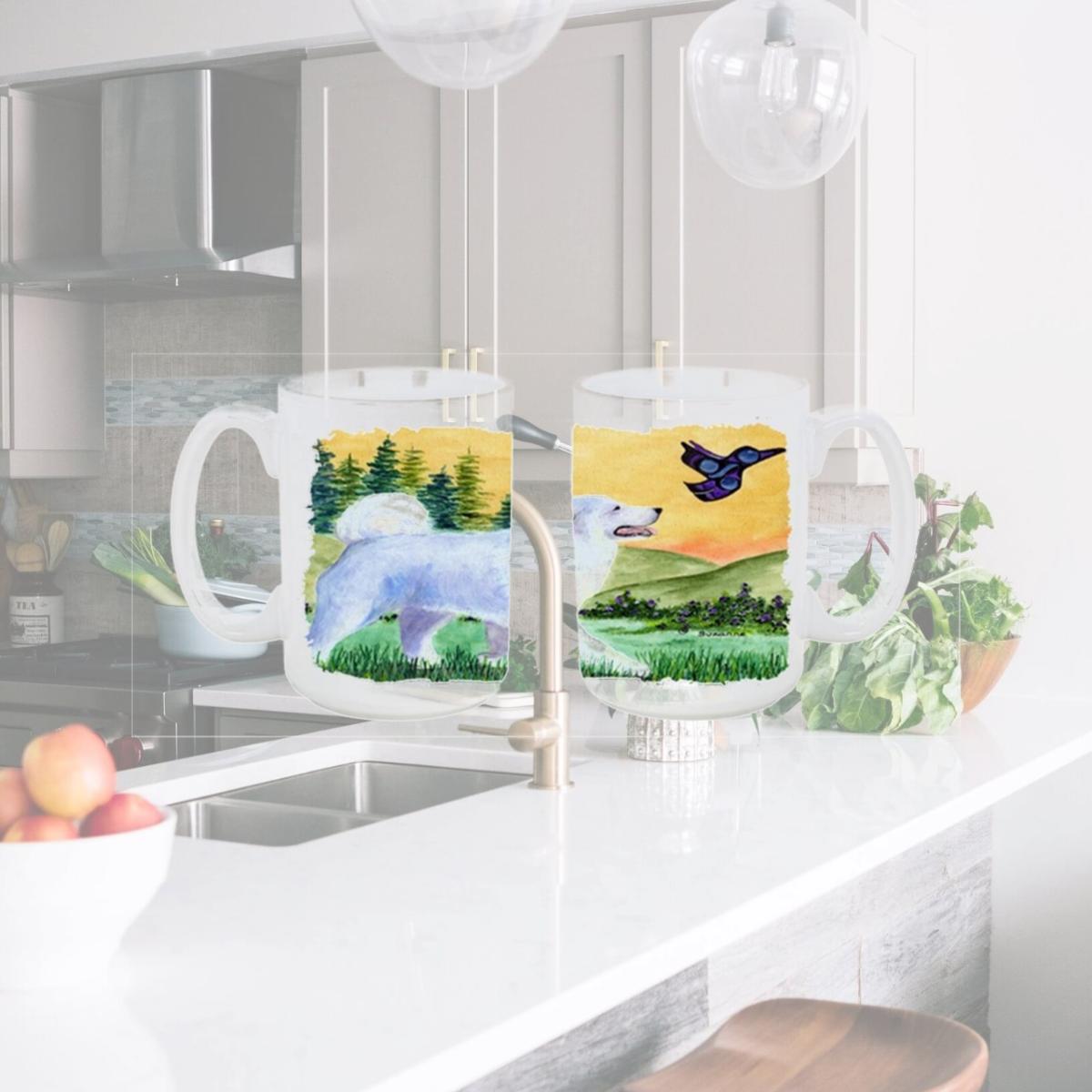 Picture of Carolines Treasures SS8241CM15 Great Pyrenees Dishwasher Safe Microwavable Ceramic Coffee Mug 15 oz.