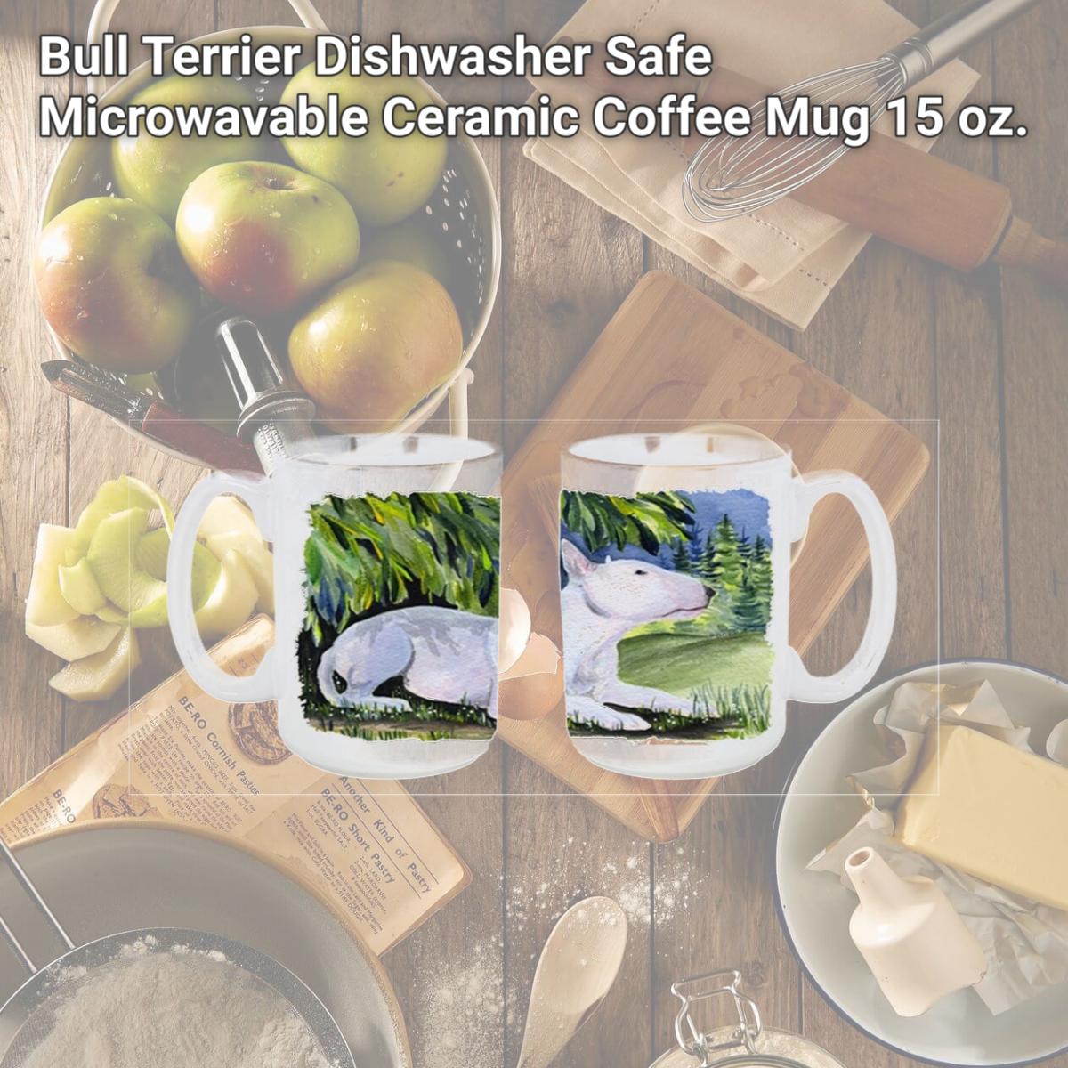 Picture of Carolines Treasures SS8266CM15 Bull Terrier Dishwasher Safe Microwavable Ceramic Coffee Mug 15 oz.