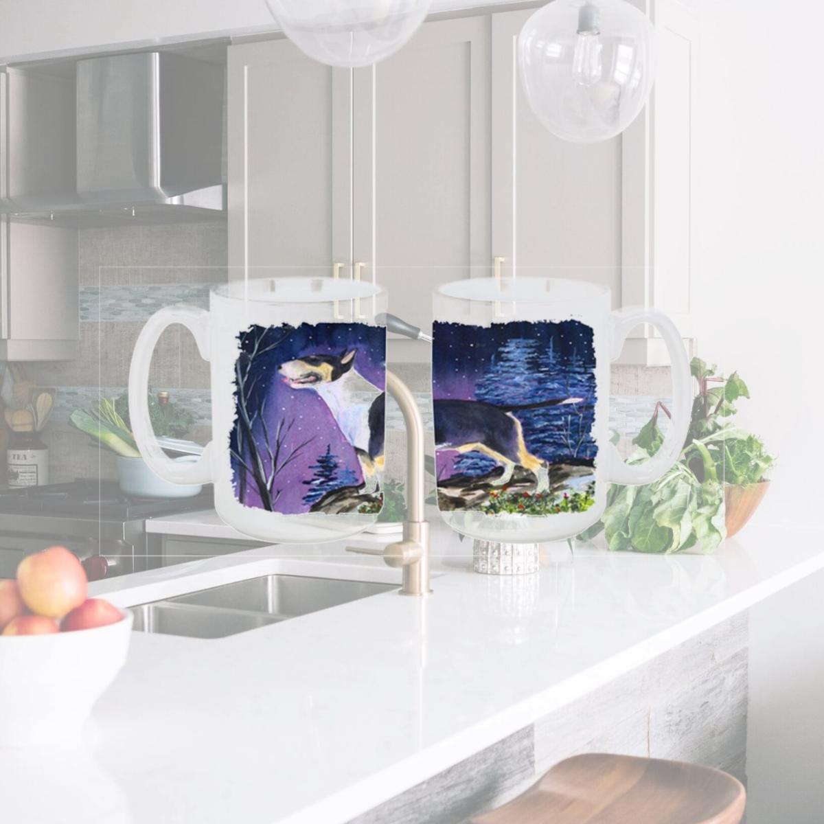 Picture of Carolines Treasures SS8344CM15 Bull Terrier Dishwasher Safe Microwavable Ceramic Coffee Mug 15 oz.