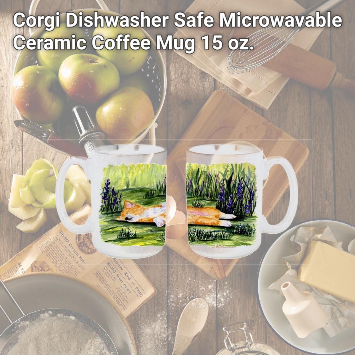 Picture of Carolines Treasures SS8465CM15 Corgi Dishwasher Safe Microwavable Ceramic Coffee Mug 15 oz.