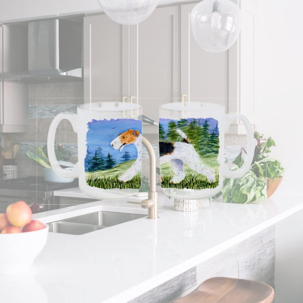 Picture of Carolines Treasures SS8599CM15 Fox Terrier Dishwasher Safe Microwavable Ceramic Coffee Mug 15 oz.