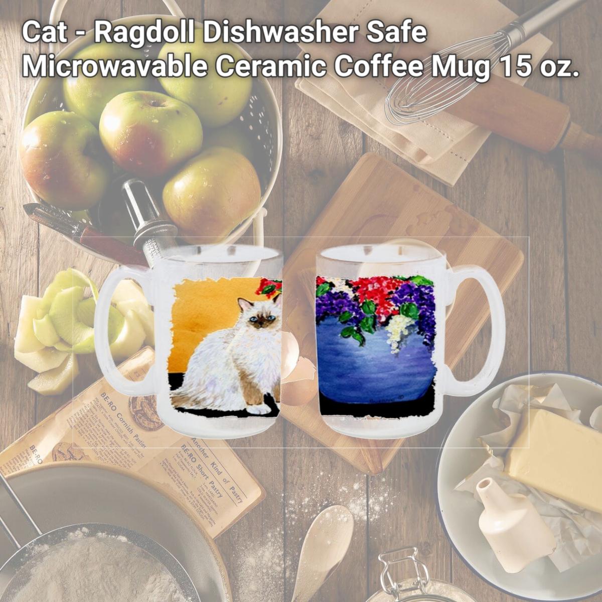 Picture of Carolines Treasures SS8604CM15 Cat - Ragdoll Dishwasher Safe Microwavable Ceramic Coffee Mug 15 oz.