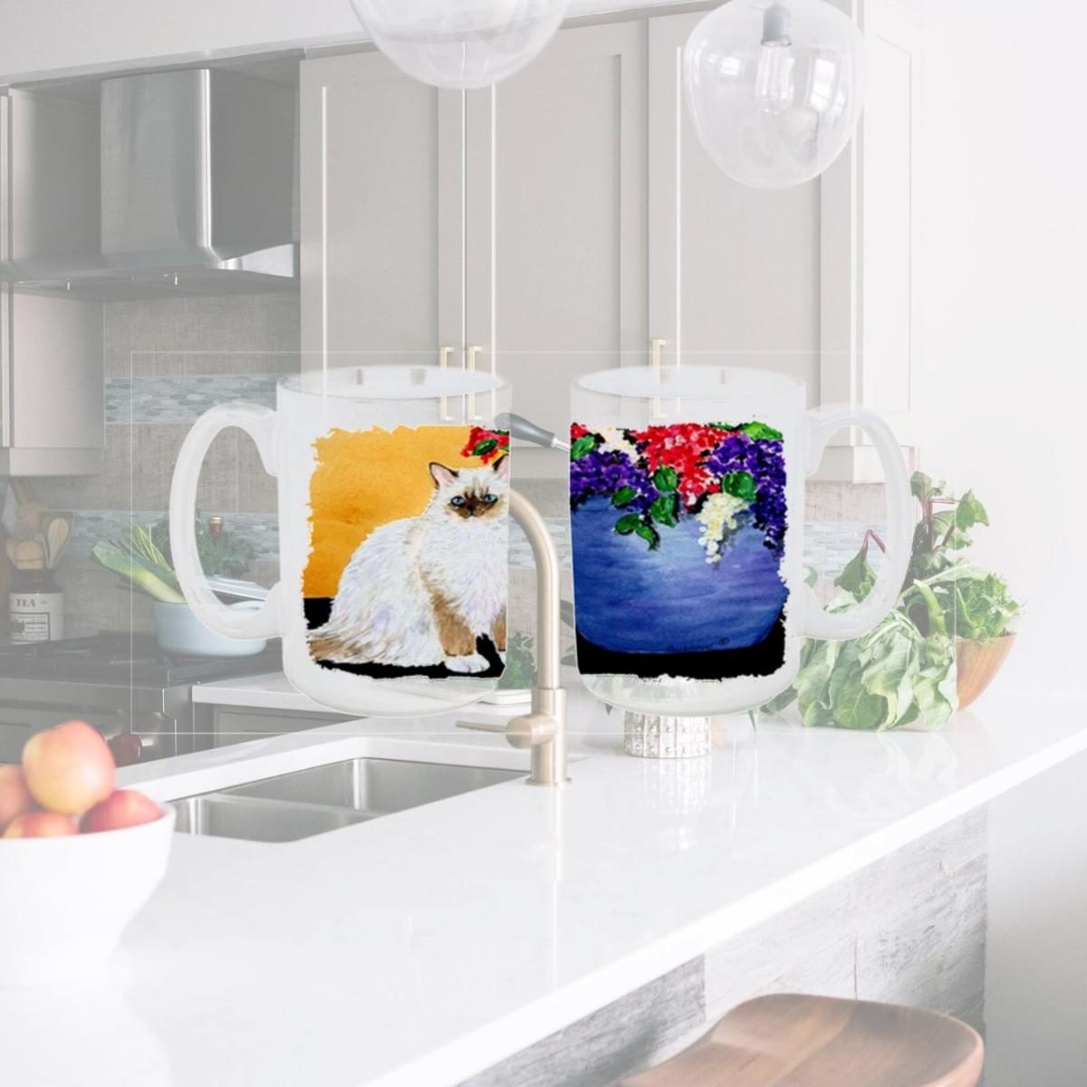 Picture of Carolines Treasures SS8604CM15 Cat - Ragdoll Dishwasher Safe Microwavable Ceramic Coffee Mug 15 oz.