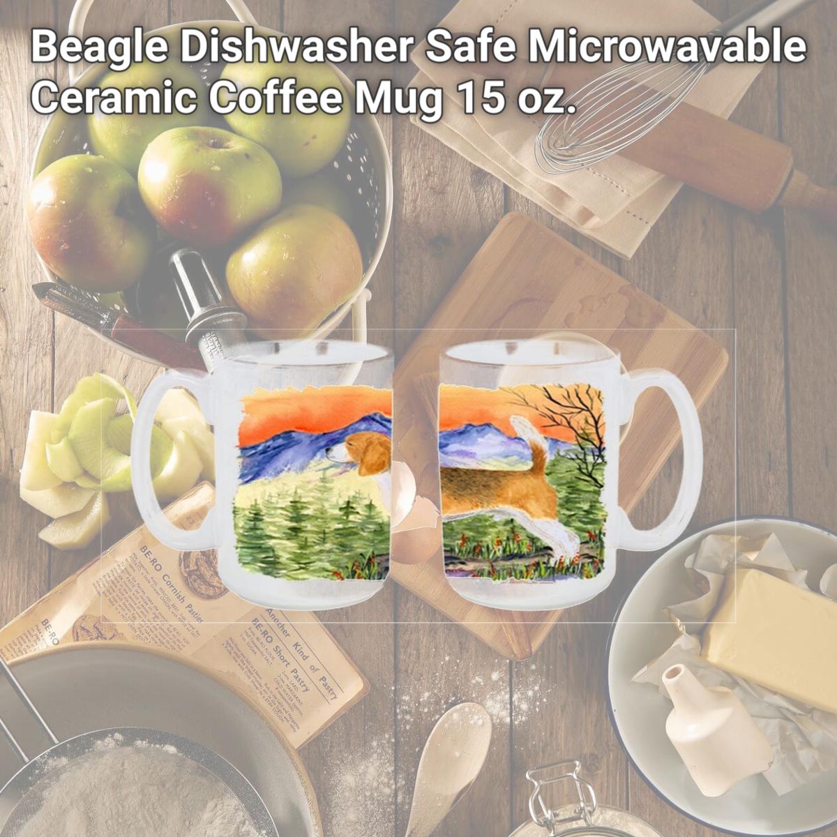 Picture of Carolines Treasures SS8615CM15 Beagle Dishwasher Safe Microwavable Ceramic Coffee Mug 15 oz.