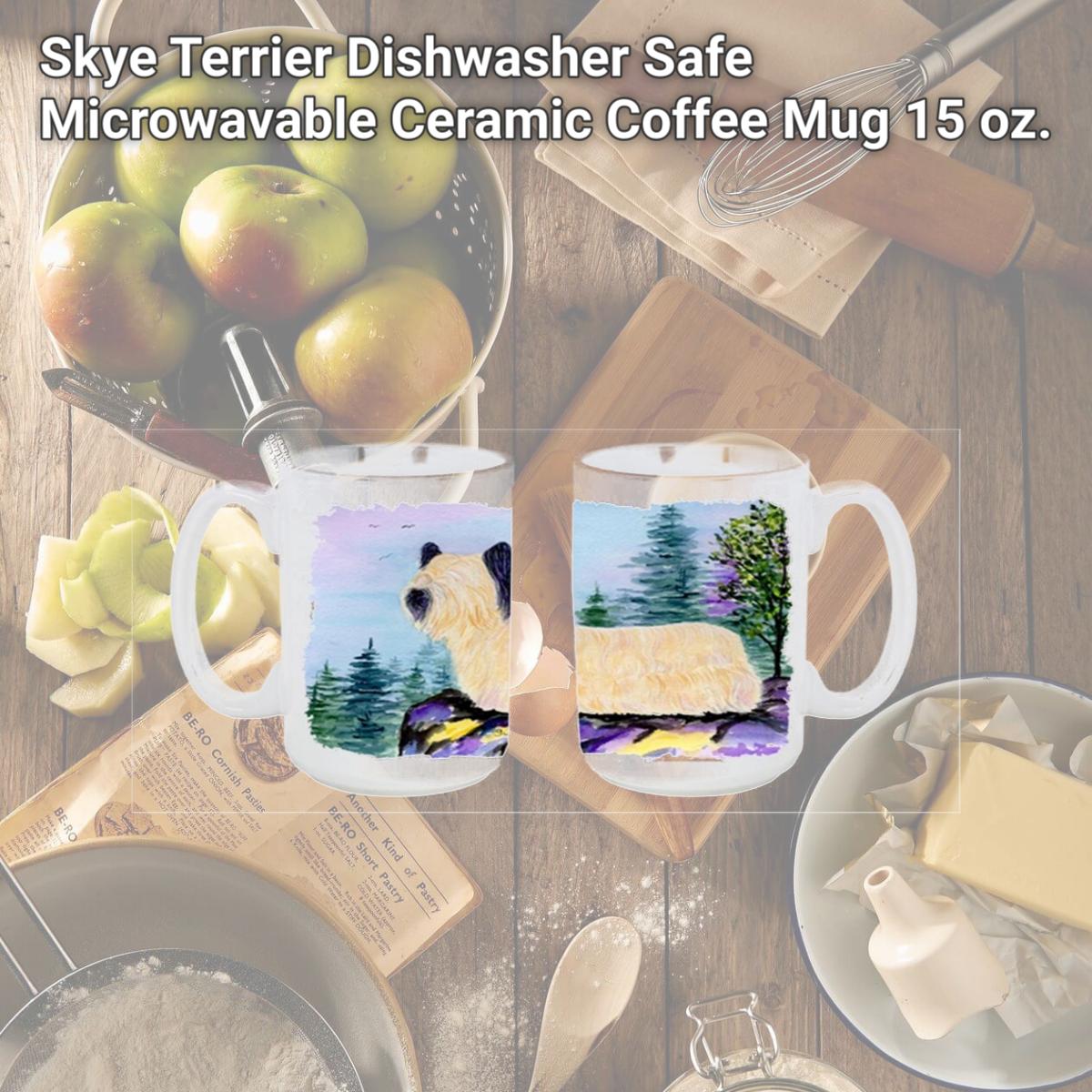 Picture of Carolines Treasures SS8679CM15 Skye Terrier Dishwasher Safe Microwavable Ceramic Coffee Mug 15 oz.