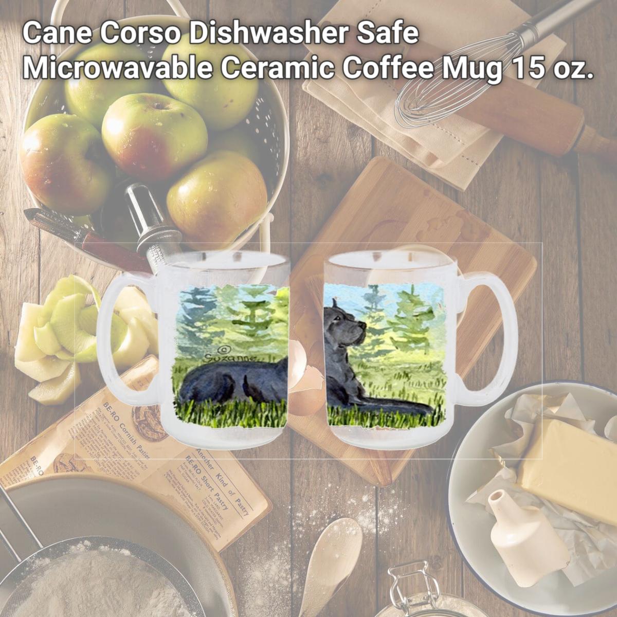 Picture of Carolines Treasures SS8682CM15 Cane Corso Dishwasher Safe Microwavable Ceramic Coffee Mug 15 oz.