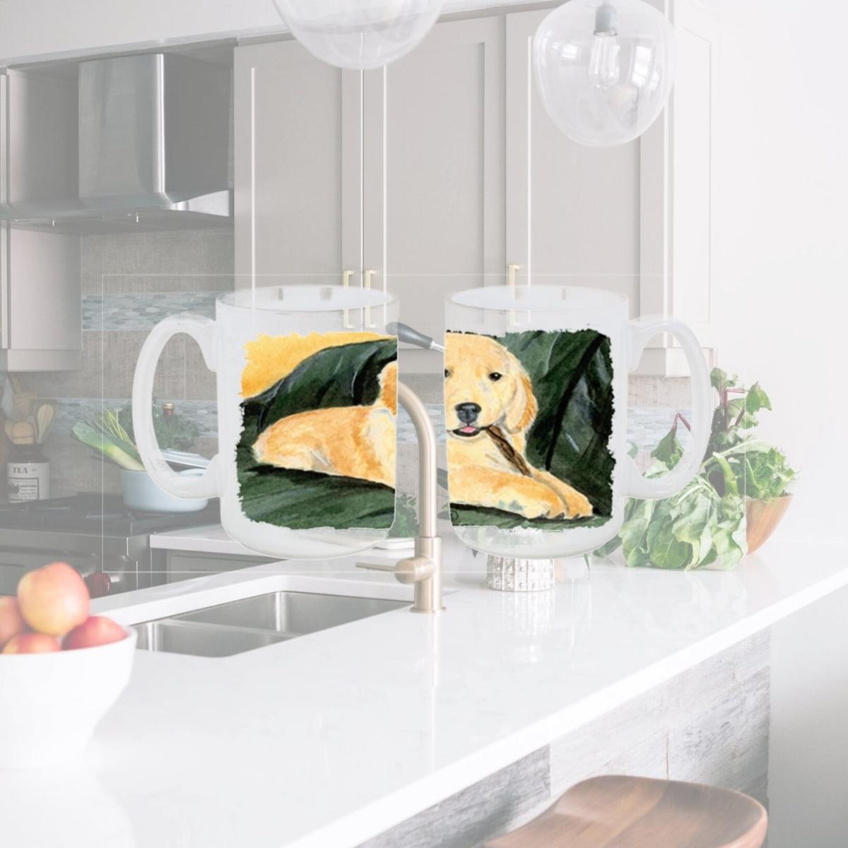 Picture of Carolines Treasures SS8761CM15 Golden Retriever Dishwasher Safe Microwavable Ceramic Coffee Mug 15 oz.