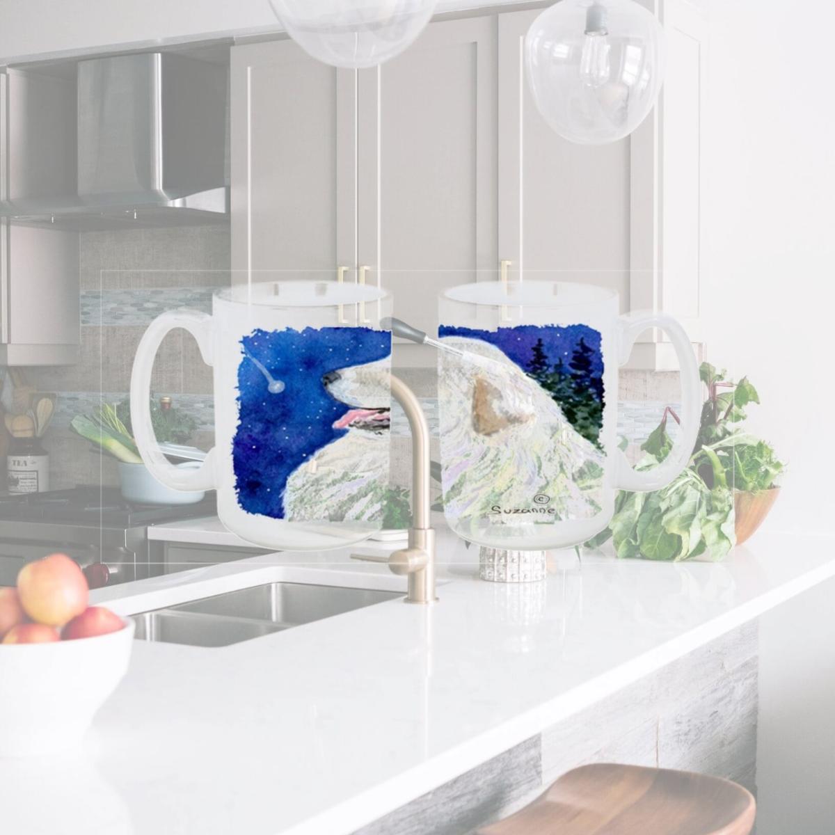 Picture of Carolines Treasures SS8774CM15 Great Pyrenees Dishwasher Safe Microwavable Ceramic Coffee Mug 15 oz.