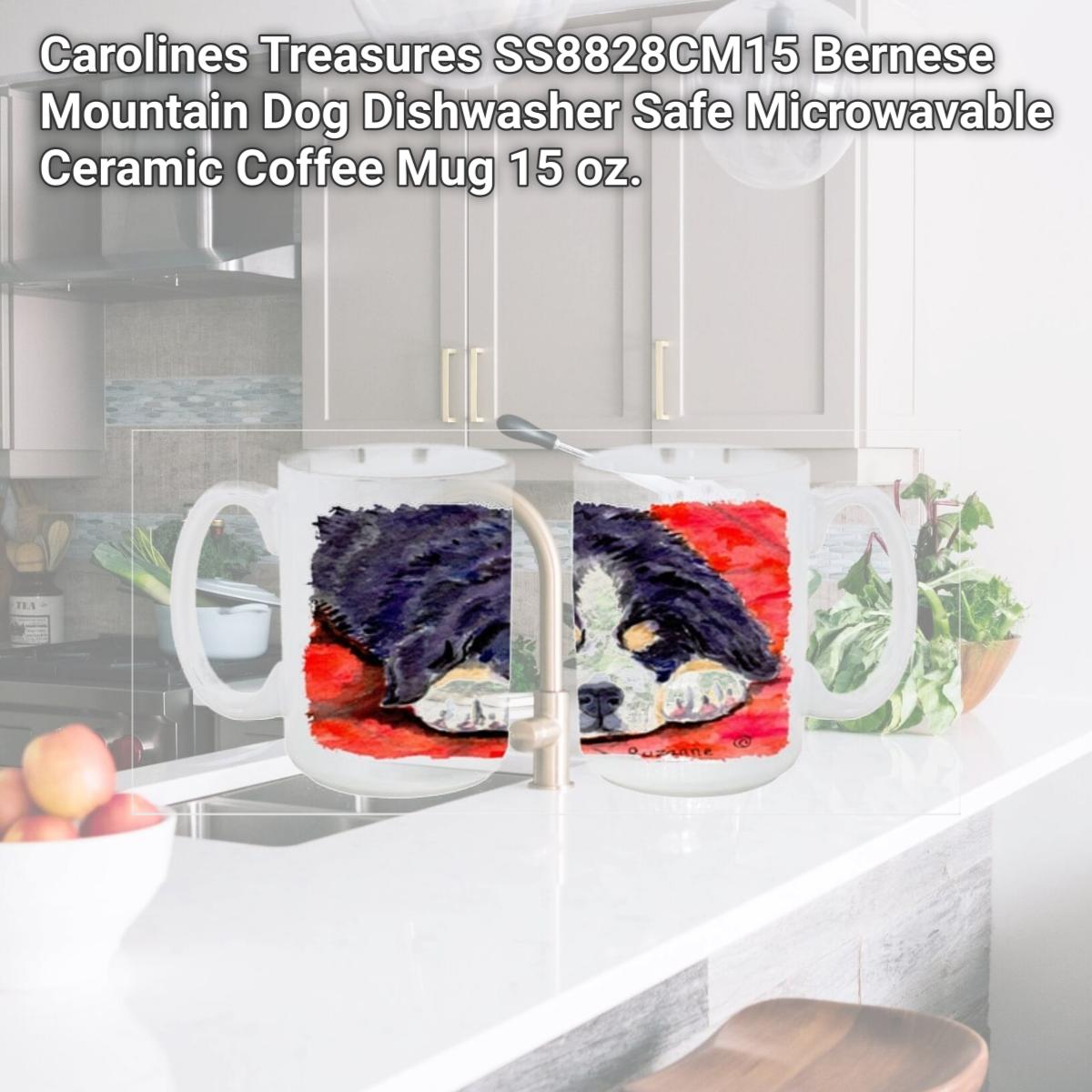 Picture of Carolines Treasures SS8828CM15 Bernese Mountain Dog Dishwasher Safe Microwavable Ceramic Coffee Mug 15 oz.