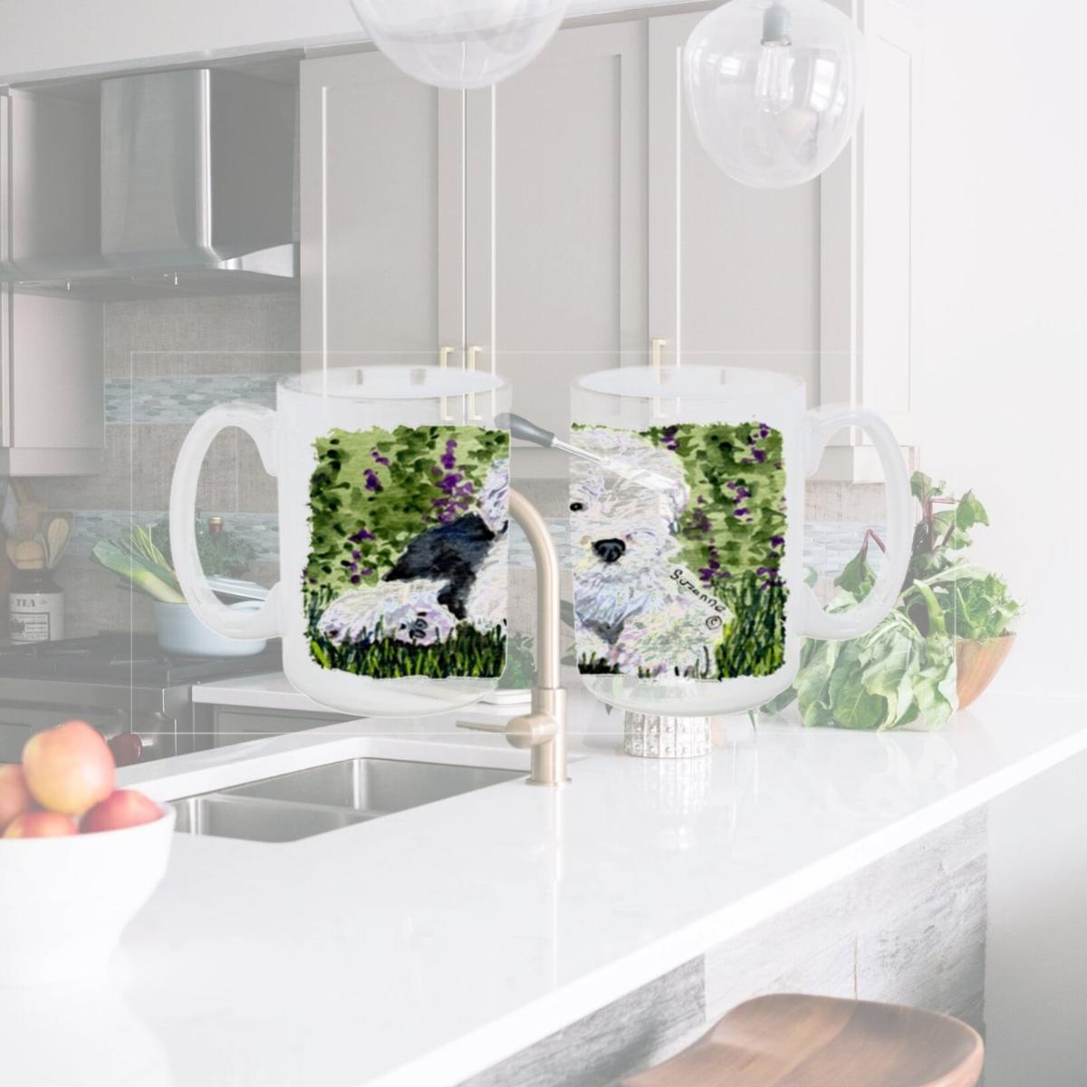 Picture of Carolines Treasures SS8840CM15 Old English Sheepdog Dishwasher Safe Microwavable Ceramic Coffee Mug 15 oz.