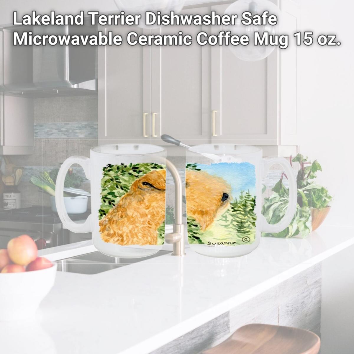 Picture of Carolines Treasures SS8888CM15 Lakeland Terrier Dishwasher Safe Microwavable Ceramic Coffee Mug 15 oz.