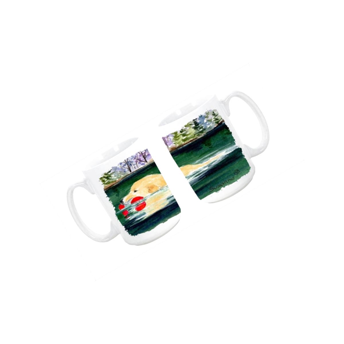 Picture of Carolines Treasures SS8935CM15 Golden Retriever Dishwasher Safe Microwavable Ceramic Coffee Mug 15 oz.