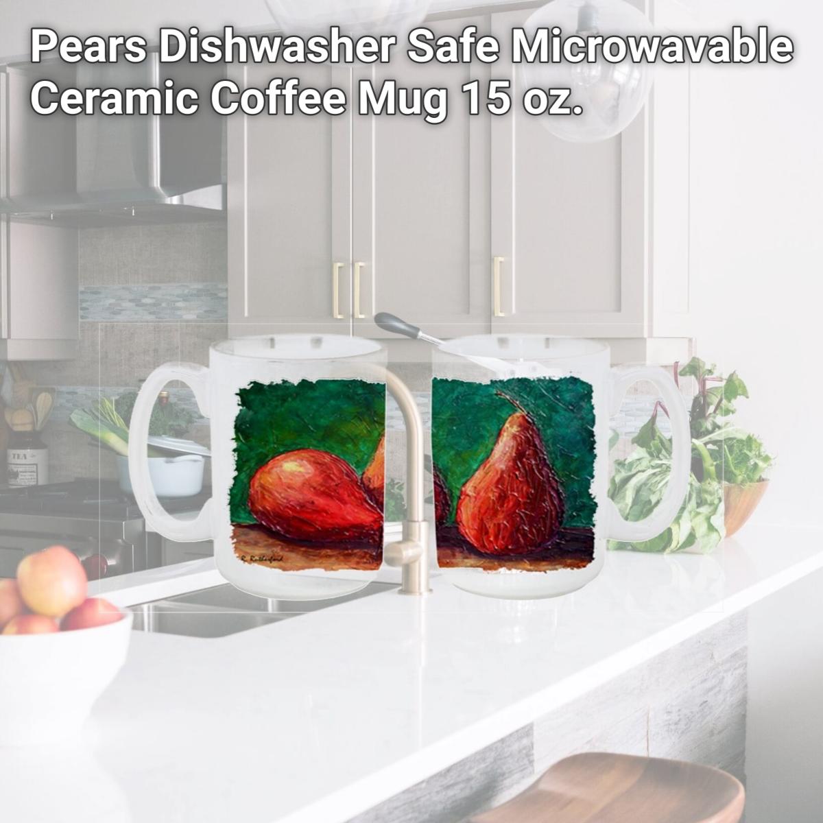 Picture of Carolines Treasures RDR2008CM15 Pears Dishwasher Safe Microwavable Ceramic Coffee Mug 15 oz.