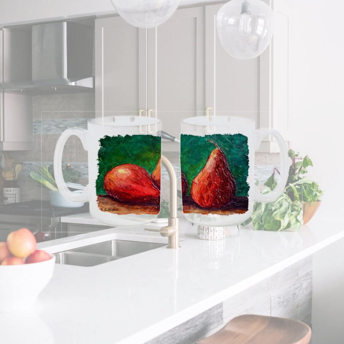 Picture of Carolines Treasures RDR2008CM15 Pears Dishwasher Safe Microwavable Ceramic Coffee Mug 15 oz.