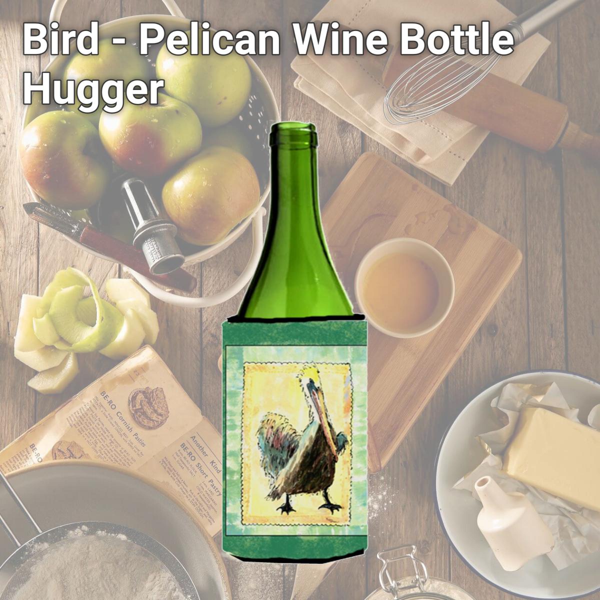 Picture of Carolines Treasures 8094LITERK Bird - Pelican Wine Bottle   Hugger