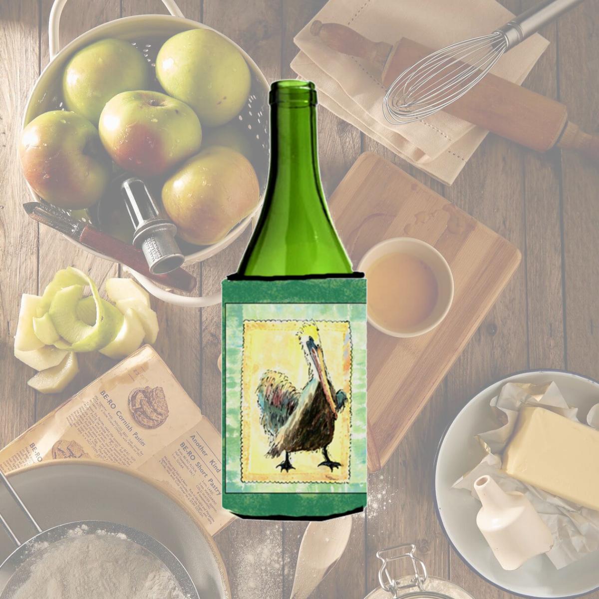 Picture of Carolines Treasures 8094LITERK Bird - Pelican Wine Bottle   Hugger