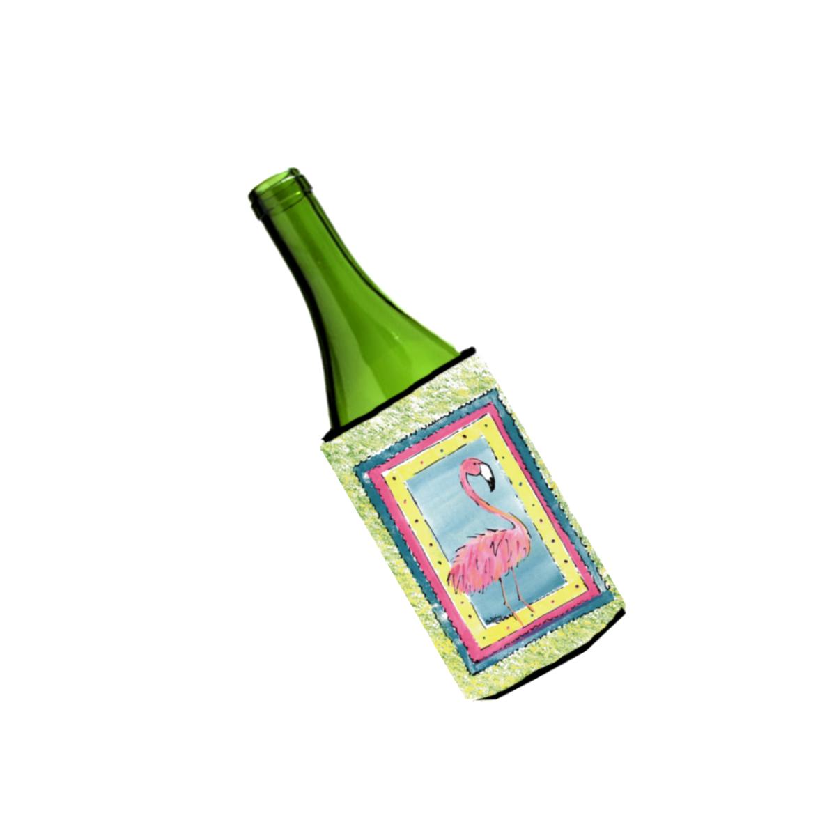Picture of Carolines Treasures 8106LITERK Flamingo Wine Bottle   Hugger