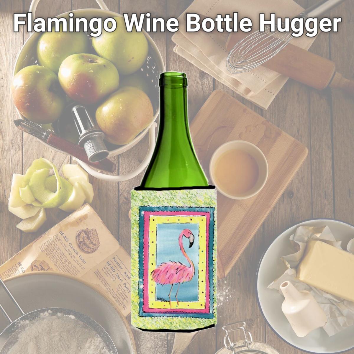 Picture of Carolines Treasures 8106LITERK Flamingo Wine Bottle   Hugger