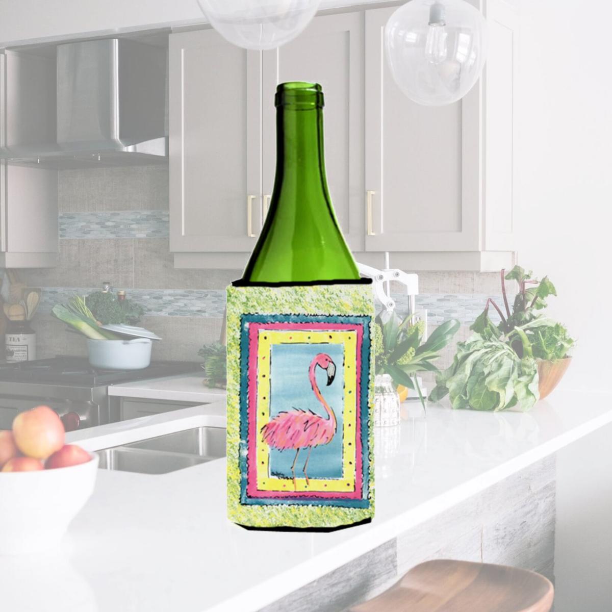Picture of Carolines Treasures 8106LITERK Flamingo Wine Bottle   Hugger