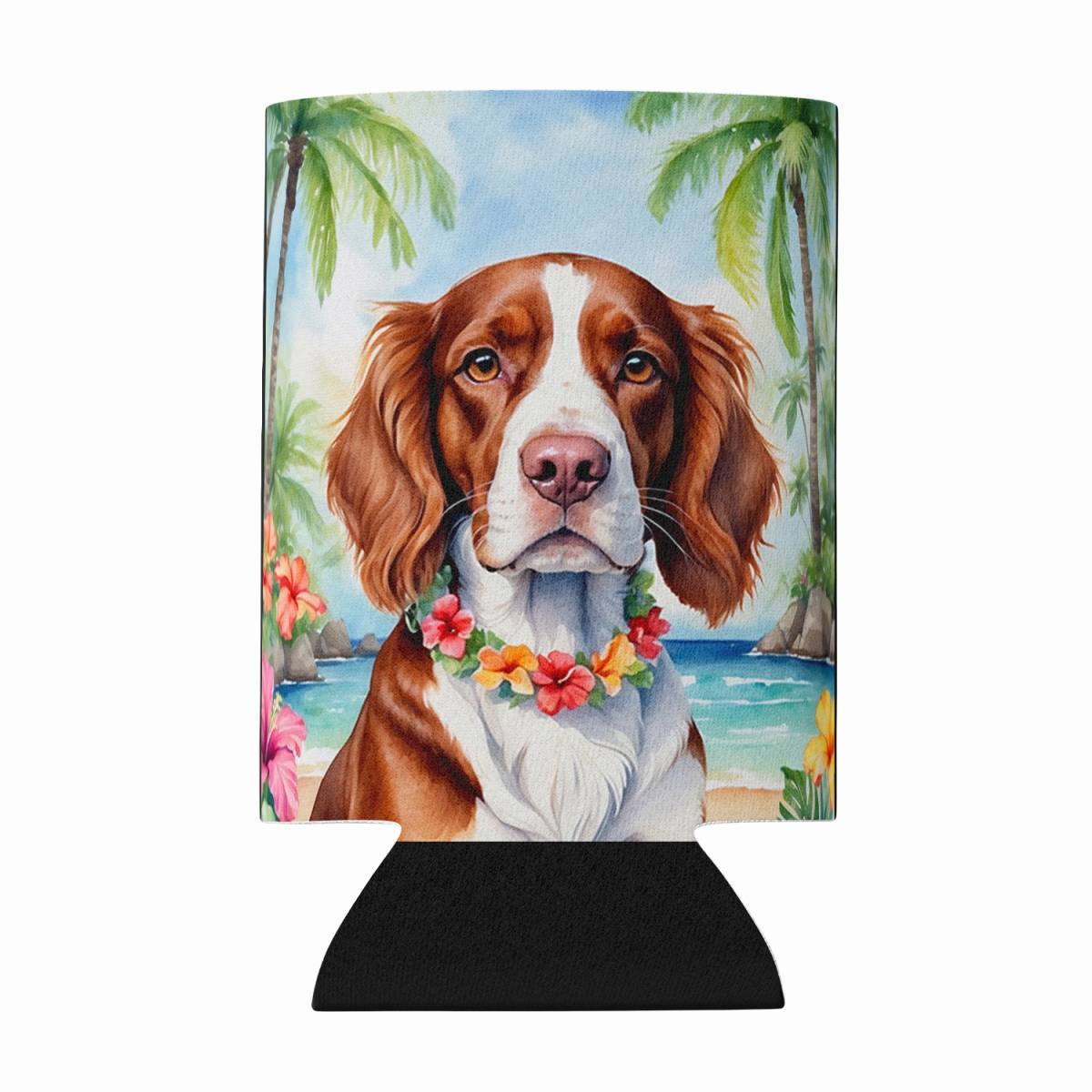 DAC6532CC 5 x 3 in. Welsh Springer Spaniel Luau Can or Bottle Hugger