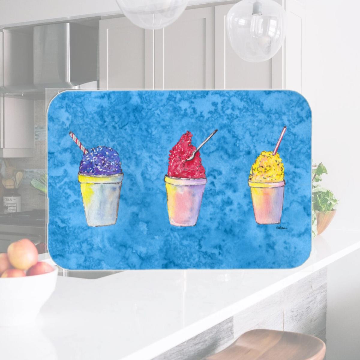 Picture of Carolines Treasures 8780LCB 12 x 15 in. Snowballs Glass Cutting Board- Large