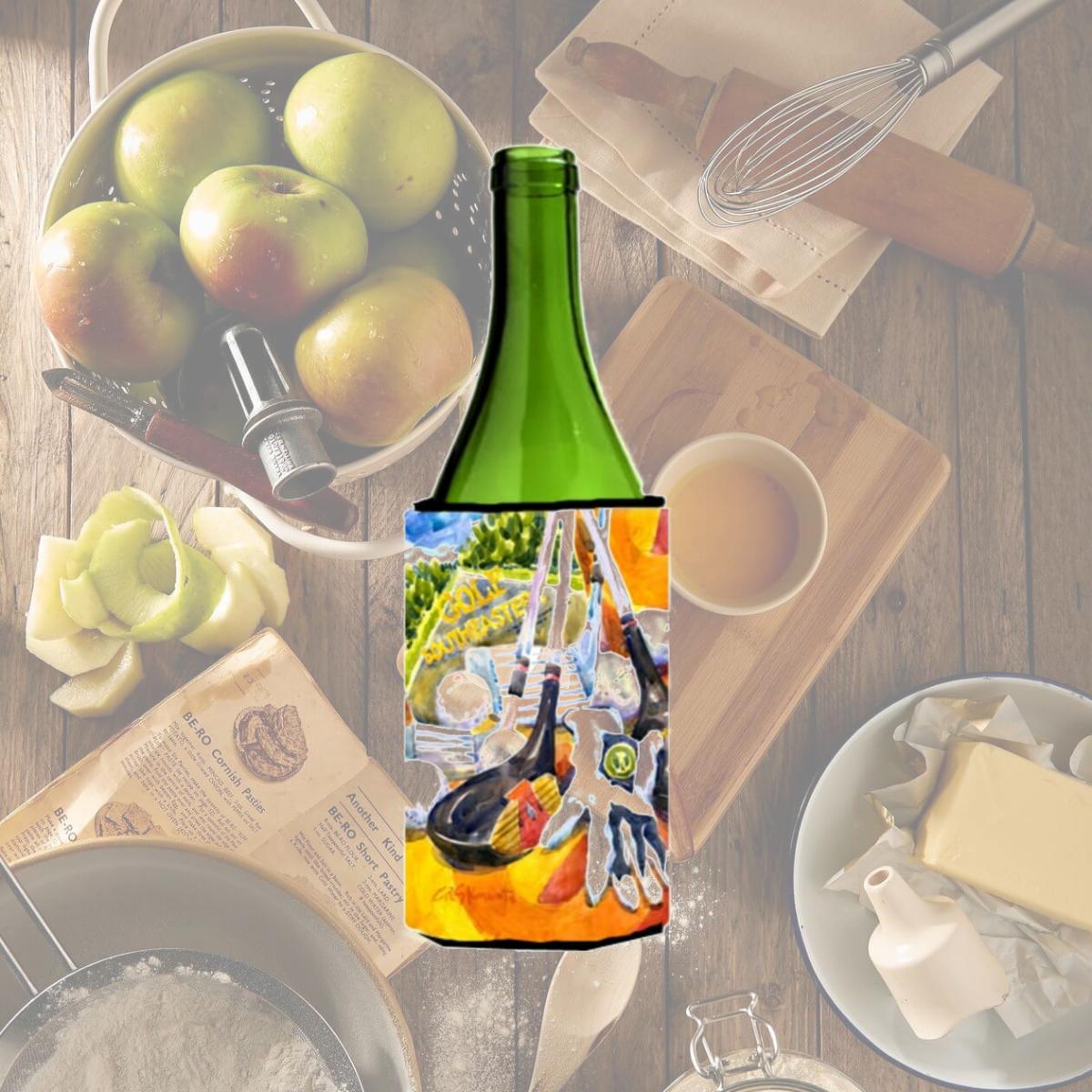 Picture of Carolines Treasures 6070LITERK Golf Clubs  Ball And Glove Wine Bottle  Hugger - 24 oz.