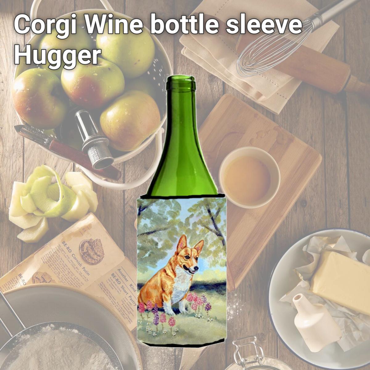 Picture of Carolines Treasures 7054LITERK Corgi Wine bottle sleeve Hugger