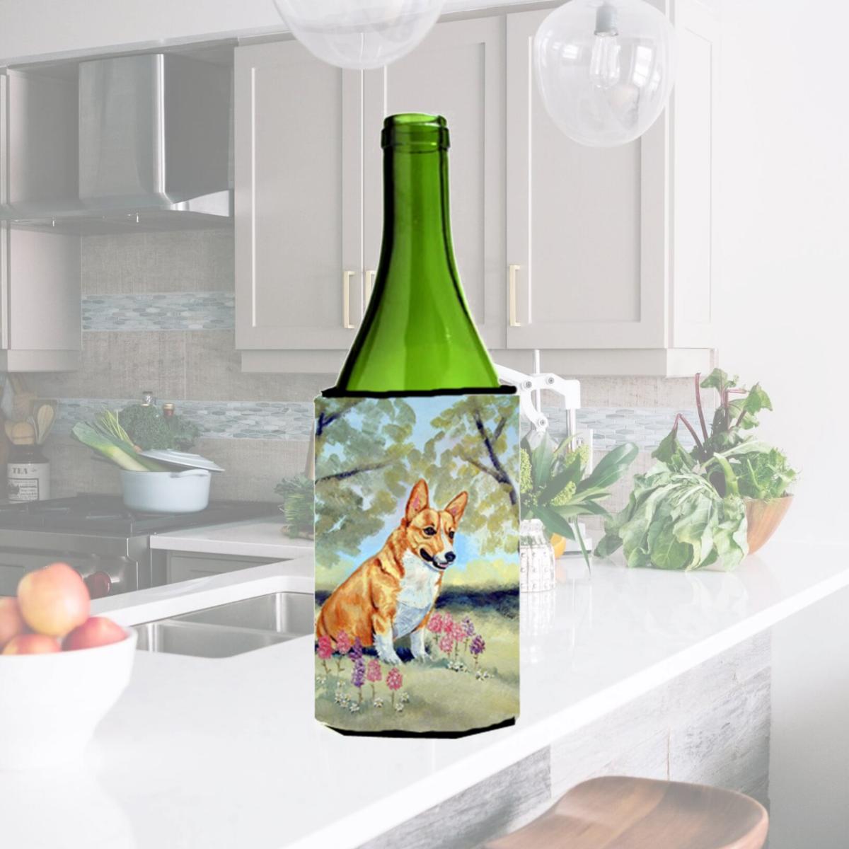 Picture of Carolines Treasures 7054LITERK Corgi Wine bottle sleeve Hugger
