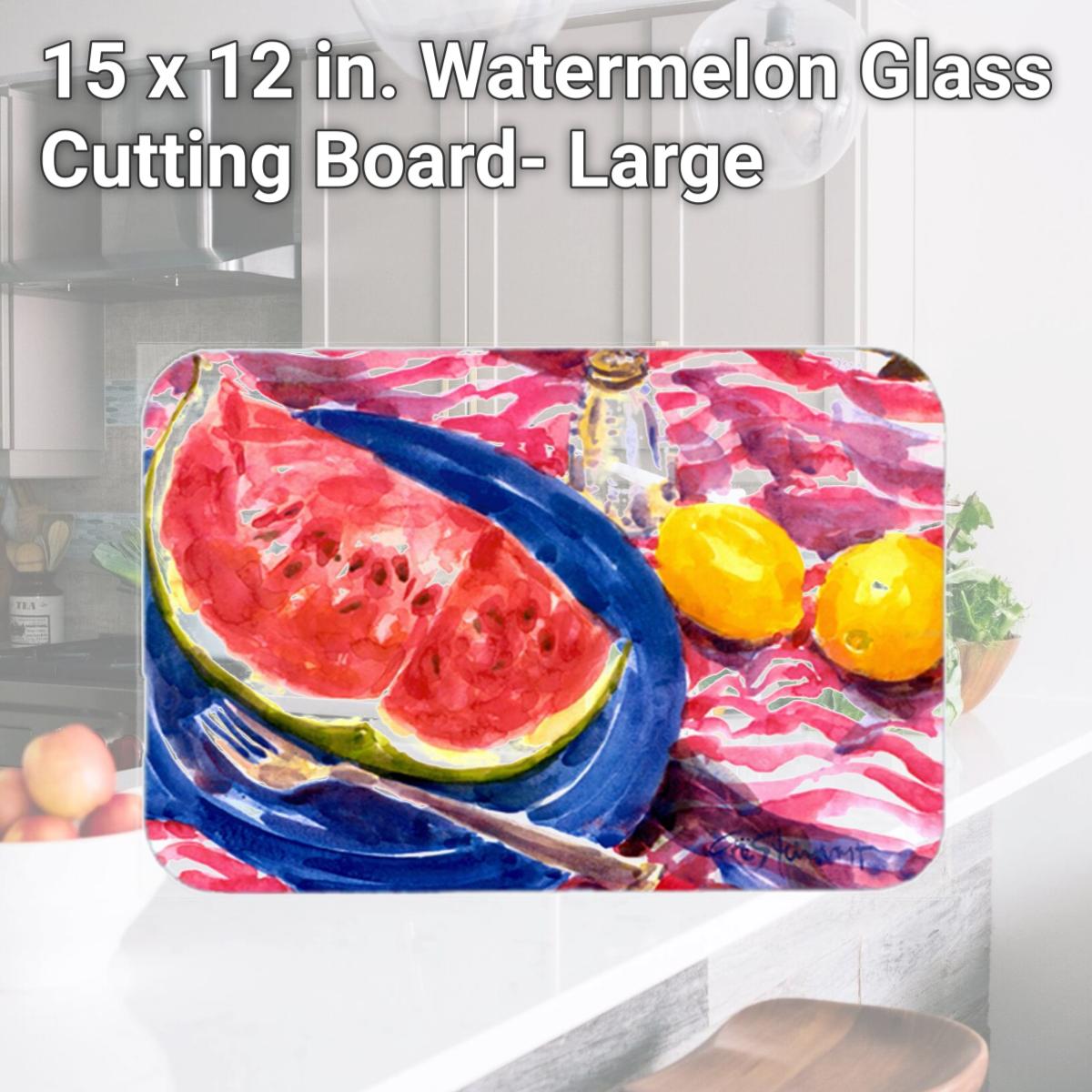 Picture of Carolines Treasures 6028LCB 15 x 12 in. Watermelon Glass Cutting Board- Large