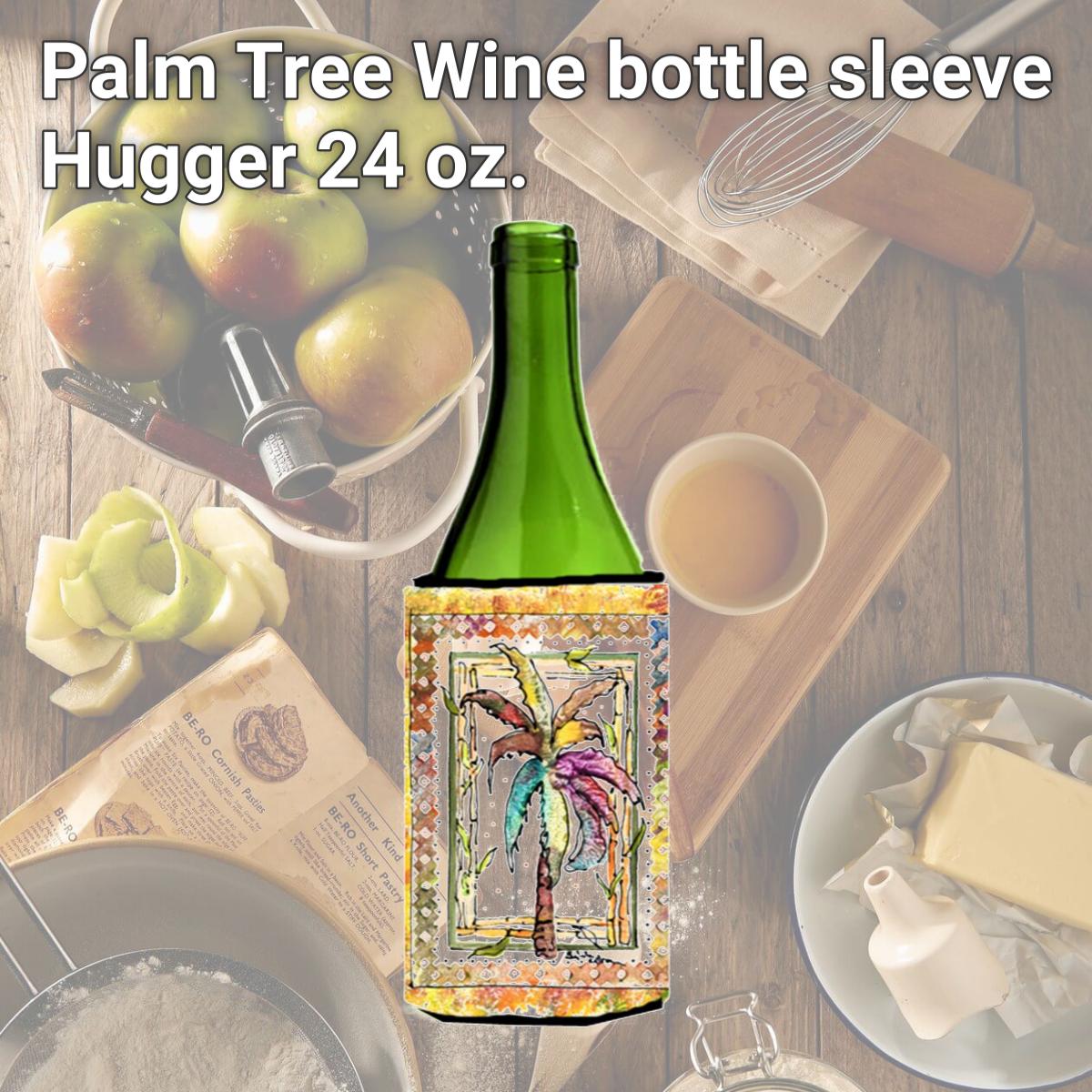 Picture of Carolines Treasures 8614LITERK Palm Tree Wine bottle sleeve Hugger 24 oz.