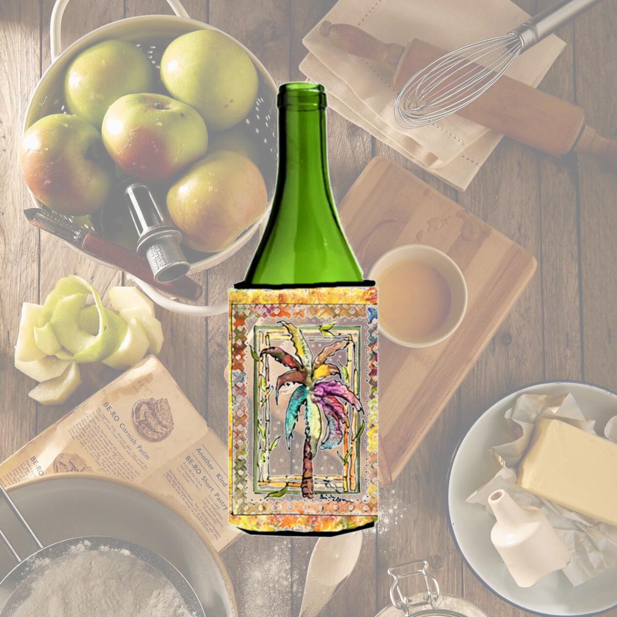 Picture of Carolines Treasures 8614LITERK Palm Tree Wine bottle sleeve Hugger 24 oz.