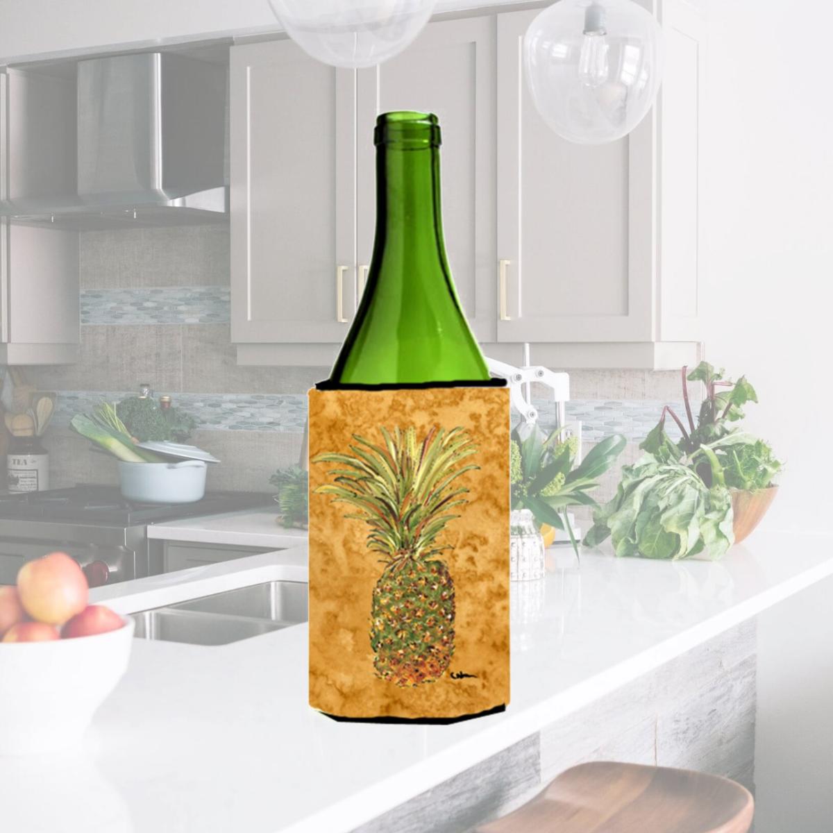 Picture of Carolines Treasures 8654LITERK Pineapple Wine bottle sleeve Hugger - 24 oz.