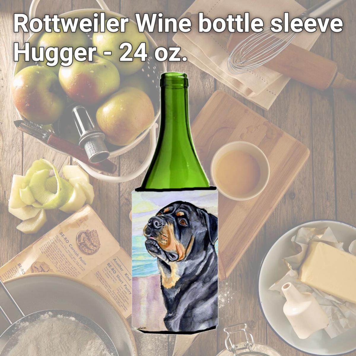 Picture of Carolines Treasures 7107LITERK Rottweiler Wine bottle sleeve Hugger - 24 oz.