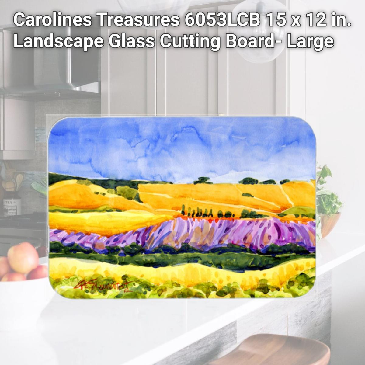Picture of Carolines Treasures 6053LCB 15 x 12 in. Landscape Glass Cutting Board- Large