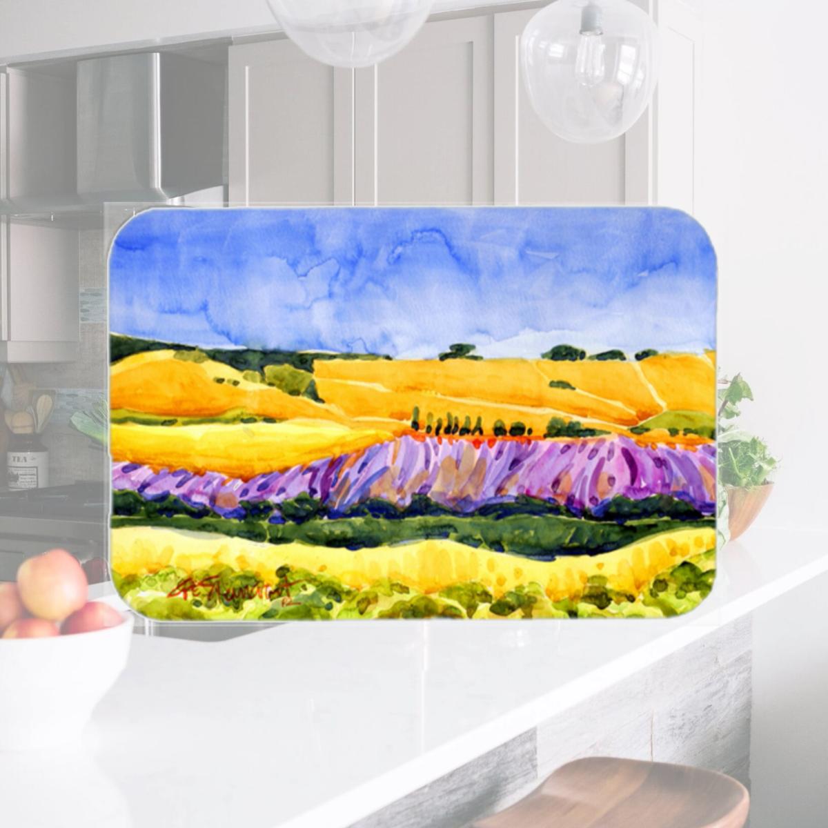 Picture of Carolines Treasures 6053LCB 15 x 12 in. Landscape Glass Cutting Board- Large