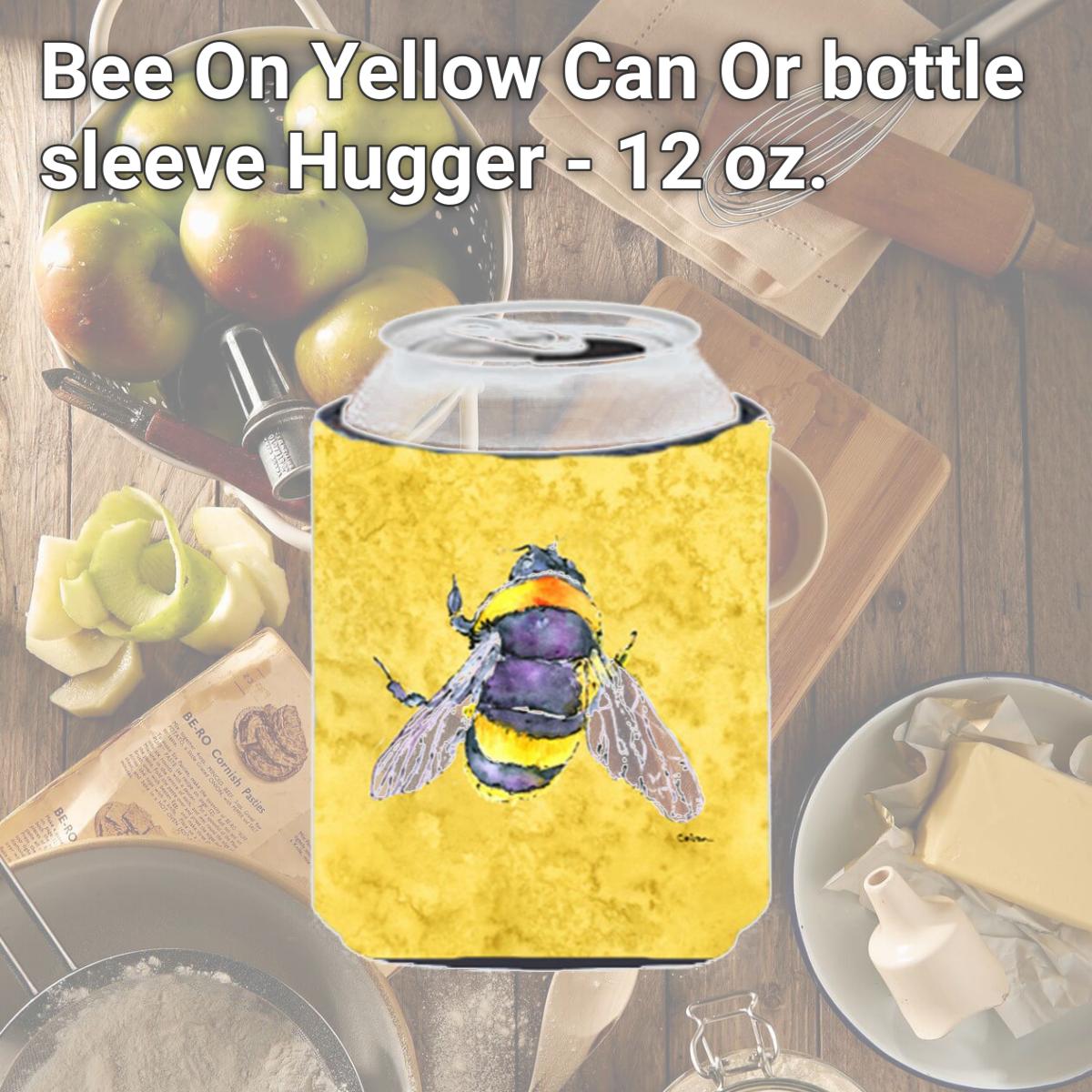 Picture of Carolines Treasures 8852CC Bee On Yellow Can Or bottle sleeve Hugger - 12 oz.
