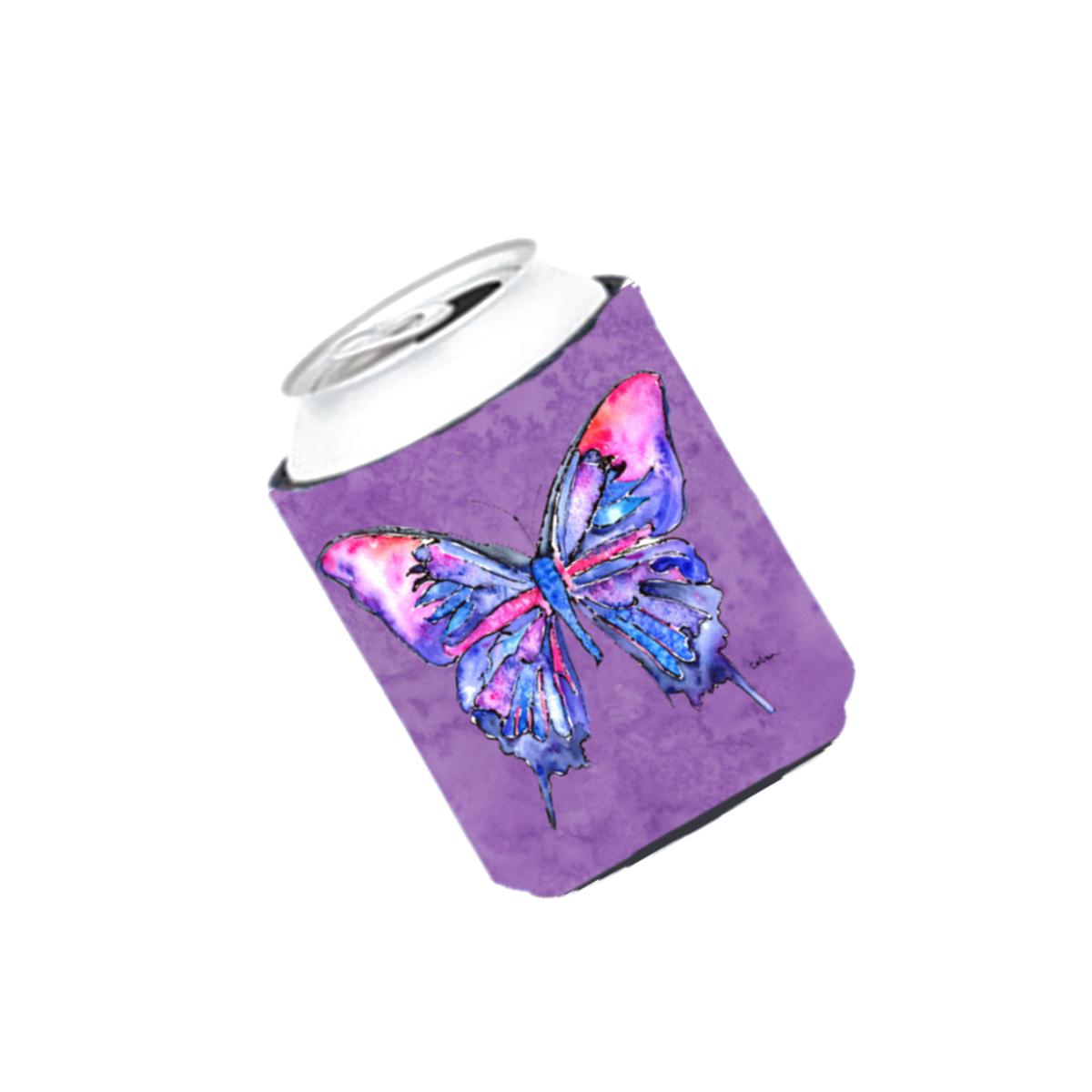 Picture of Carolines Treasures 8860CC Butterfly On Purple Can Or bottle sleeve Hugger - 12 oz.