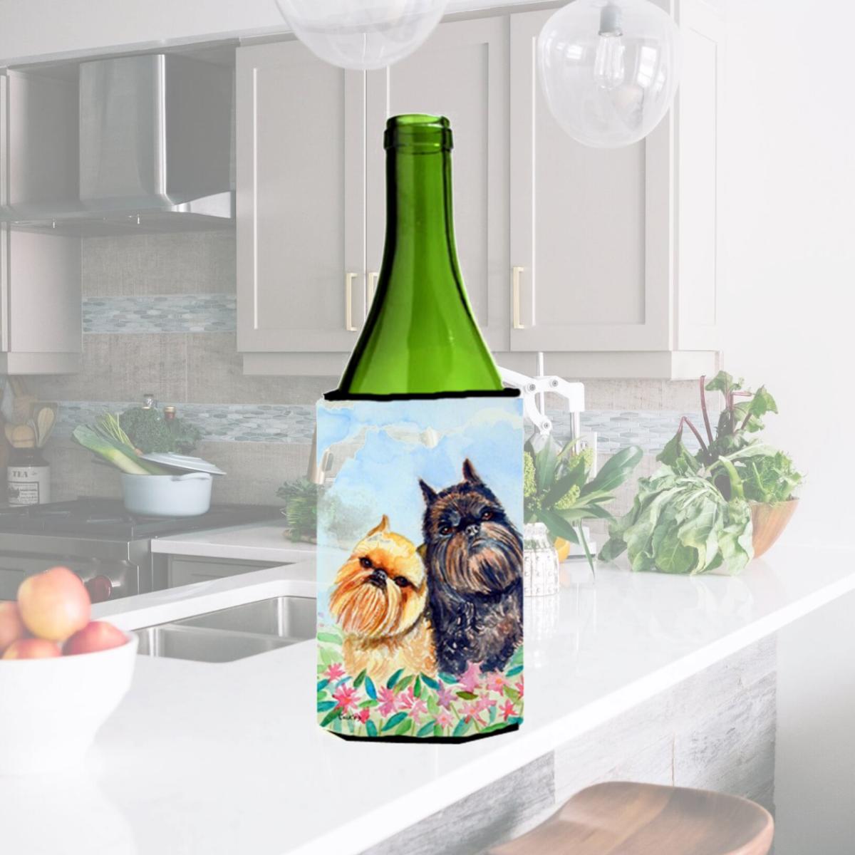 Picture of Carolines Treasures 7179LITERK Brussels Griffon Wine bottle sleeve Hugger - 24 oz.