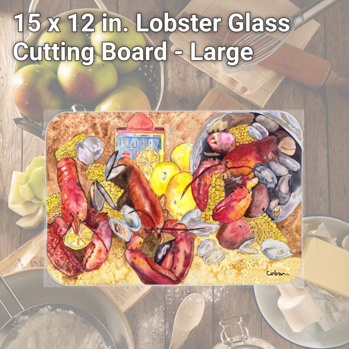 Picture of Carolines Treasures 8719LCB 15 x 12 in. Lobster Glass Cutting Board - Large