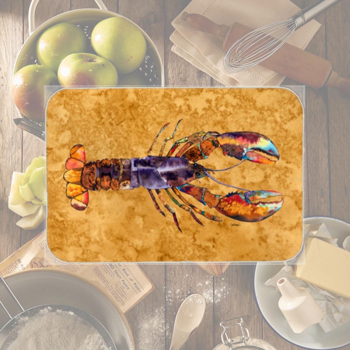 Picture of Carolines Treasures 8716LCB 15 x 12 in. Lobster Glass Cutting Board - Large