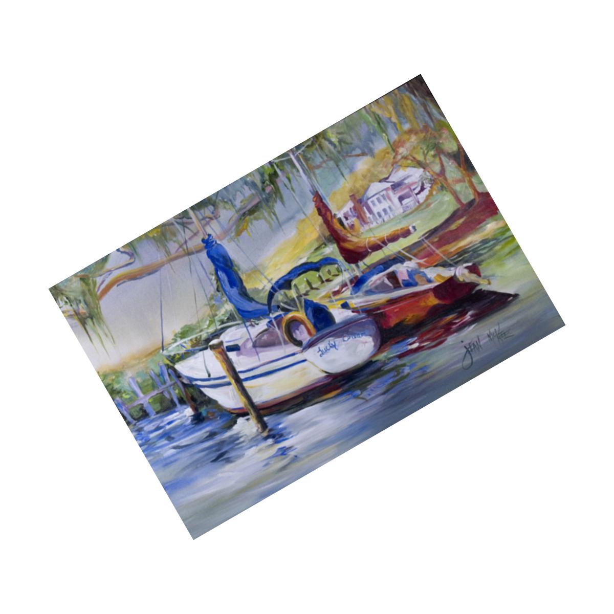 Picture of Carolines Treasures JMK1053PLMT Lucky Dream Sailboat Fabric Placemat