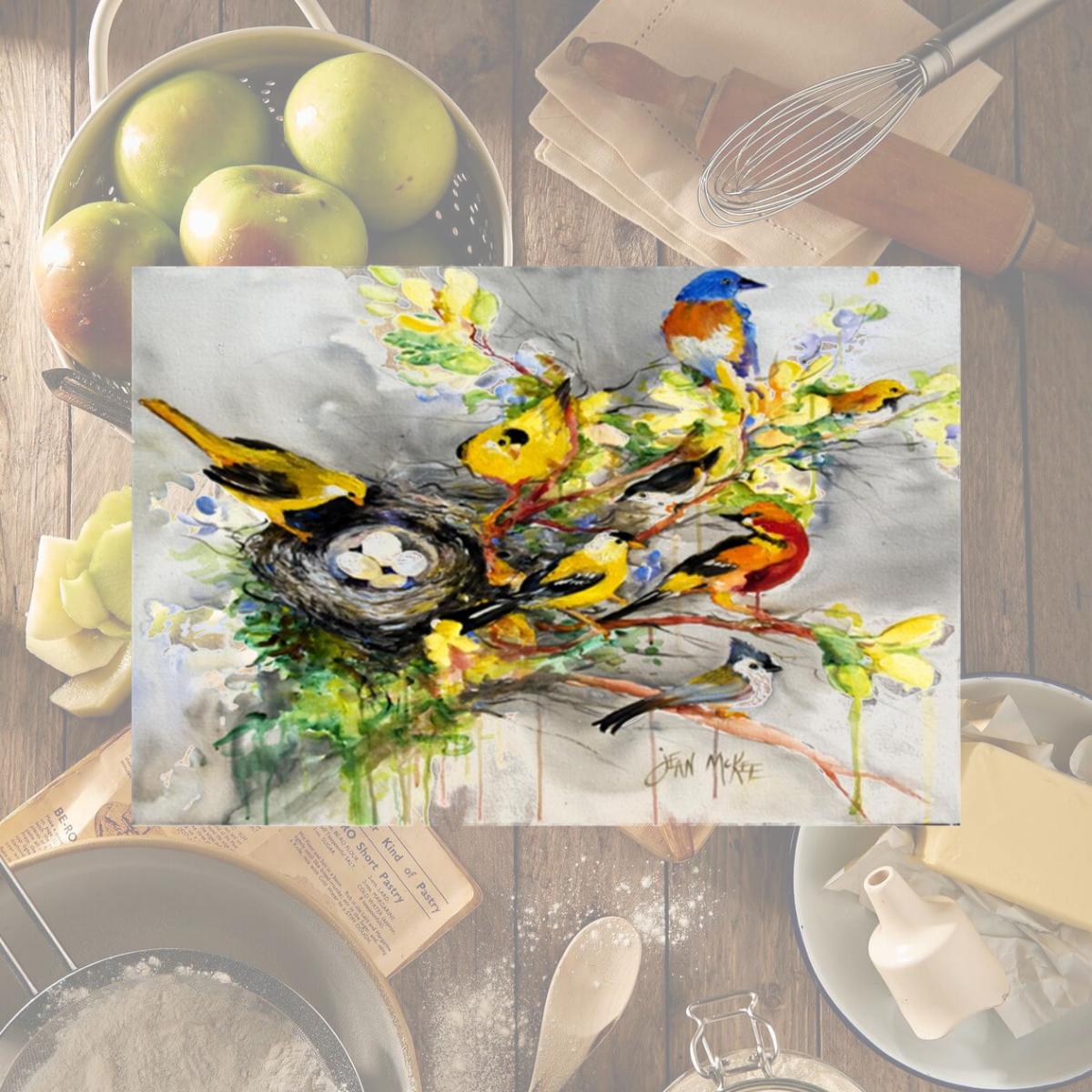 Picture of Carolines Treasures JMK1024PLMT Spring Birds Fabric Placemat